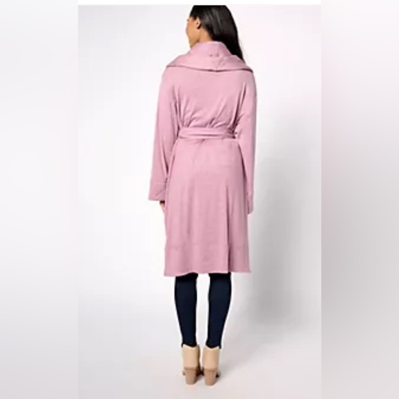 NWT Attitudes by Renee Cardigan Medium Large French Terry Belted Wrap - Picture 3 of 7